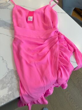 Lilly Pulitzer Hot Pink Ruffle Mini Dress